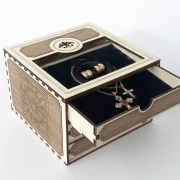 Collier/Ketten-Schrank Schmuckschatulle Aufbewahrungsbox - Laserschnittdatei Pdf Ai Dxf Svg für Collier, Ketten und Ohrringe