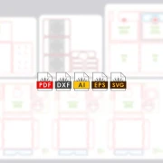 Collier/Ketten-Schrank Schmuckschatulle Aufbewahrungsbox - Laserschnittdatei Pdf Ai Dxf Svg für Collier, Ketten und Ohrringe