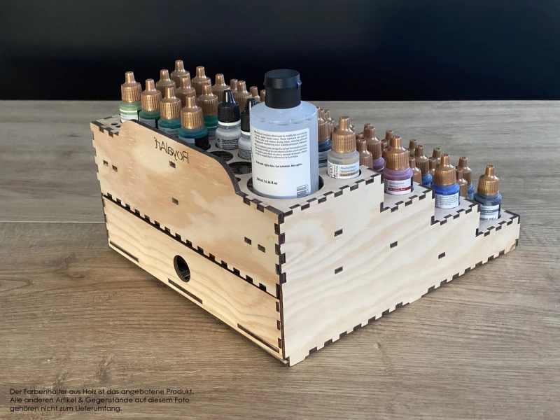 Laserdatei - AirBrush Farbenhalter mit Schub