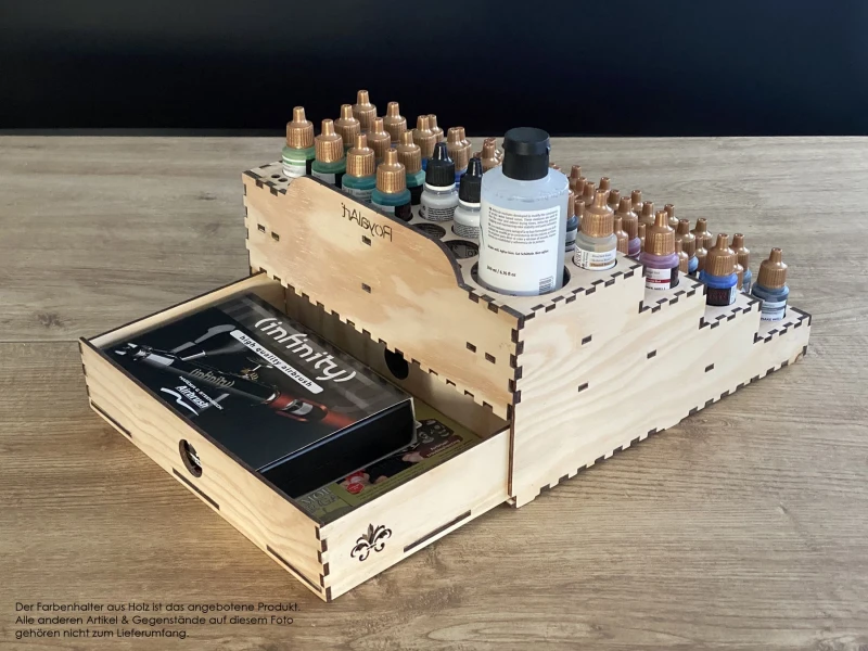 Laserdatei - AirBrush Farbenhalter mit Schub