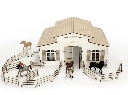 Haus mit 10 Pferdeboxen