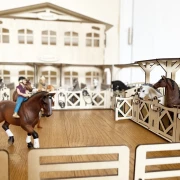 Laserdatei - 2 in 1 Wandregal & Pferdestall passend für Schleich, Bayala, Collecta, Breyer, Horse Club