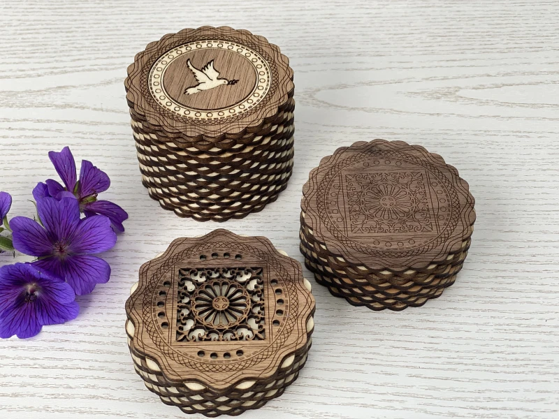 Laserdatei - Geschenkbox, Schmuckschatulle, Aufbewahrungsbox mit Deckel