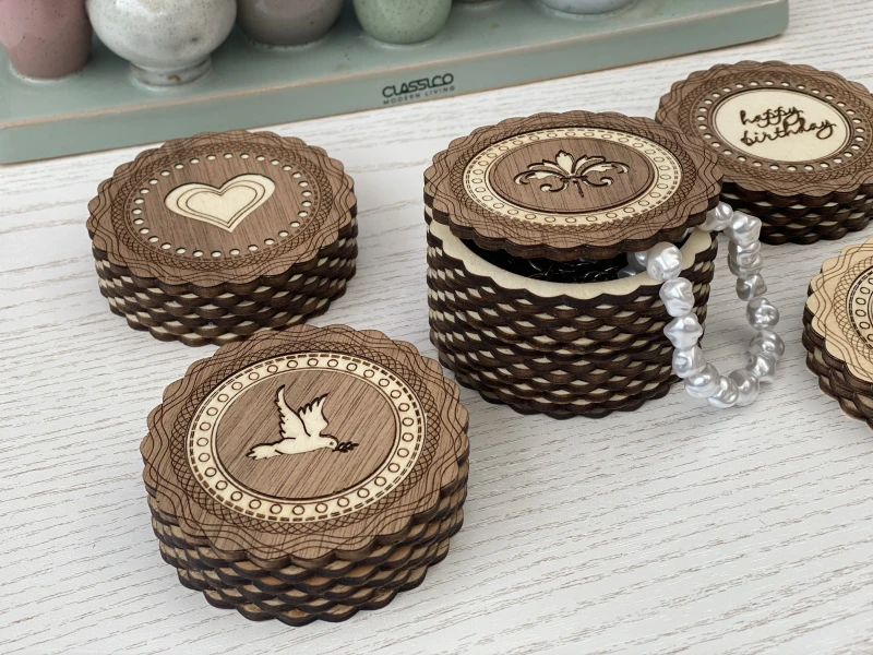Laserdatei - Geschenkbox, Schmuckschatulle, Aufbewahrungsbox mit Deckel