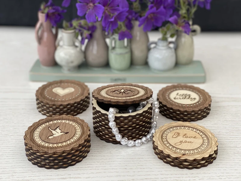 Laserdatei - Geschenkbox, Schmuckschatulle, Aufbewahrungsbox mit Deckel