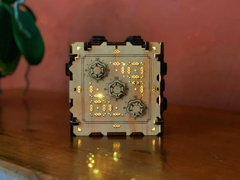 Safe with combination lock, Laser cut files Pdf, Ai, Dxf, Svg, Eps, Digital product, Cube Escape Room Puzzle Box Escape World