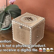 große klappbare Schmuckschatulle Schminkkiste Aufbewahrungsbox Organizer - Laserschnittdatei Pdf Ai Dxf Svg für Ohrhänger Ringe Ketten uvm.