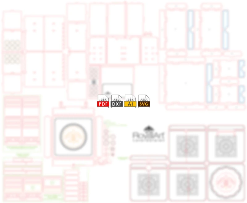 große klappbare Schmuckschatulle Schminkkiste Aufbewahrungsbox Organizer - Laserschnittdatei Pdf Ai Dxf Svg für Ohrhänger Ringe Ketten uvm.