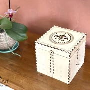 große klappbare Schmuckschatulle Schminkkiste Aufbewahrungsbox Organizer - Laserschnittdatei Pdf Ai Dxf Svg für Ohrhänger Ringe Ketten uvm.