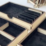 große klappbare Schmuckschatulle Schminkkiste Aufbewahrungsbox Organizer - Laserschnittdatei Pdf Ai Dxf Svg für Ohrhänger Ringe Ketten uvm.