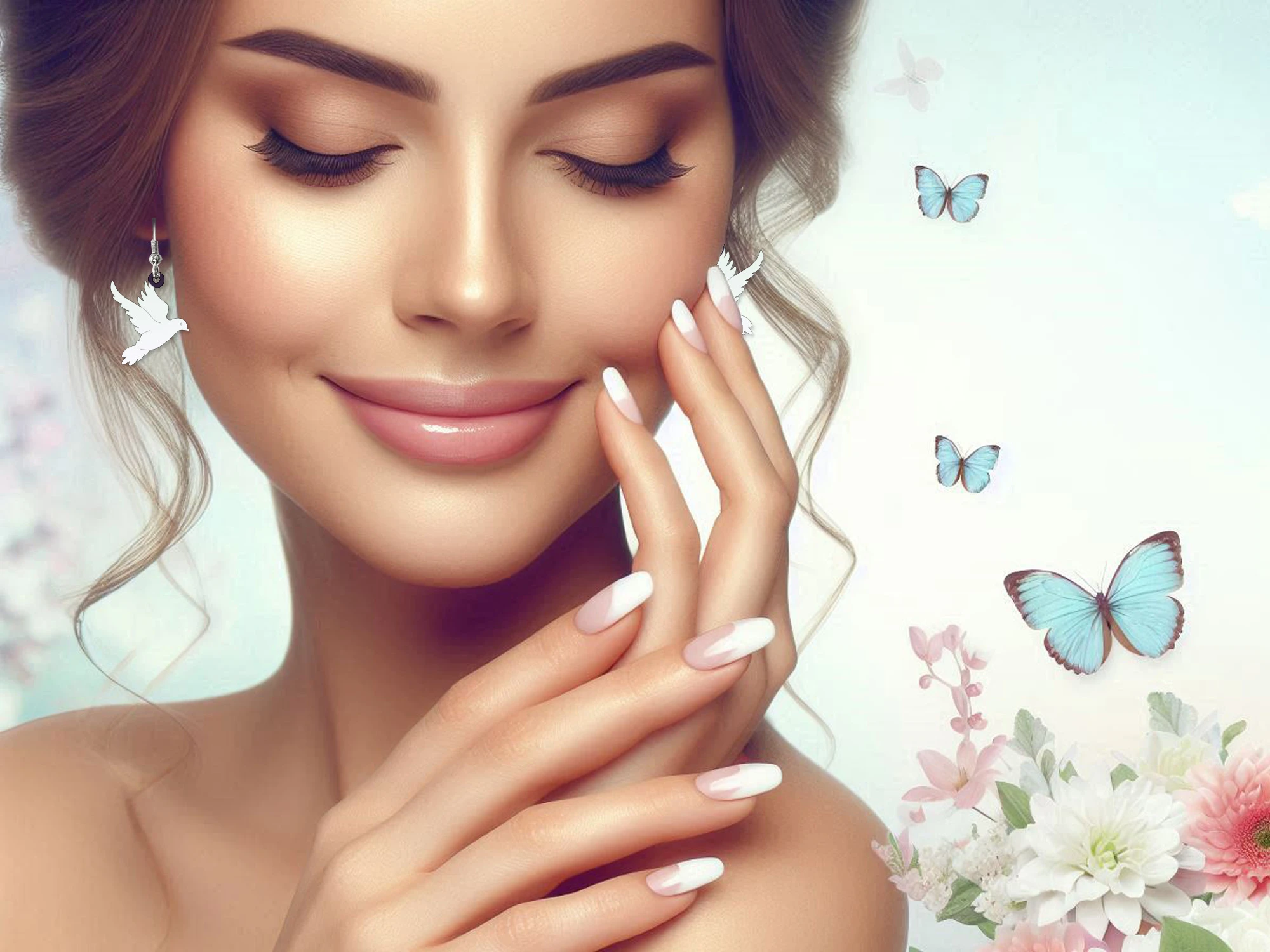 Laser file - birds earrings