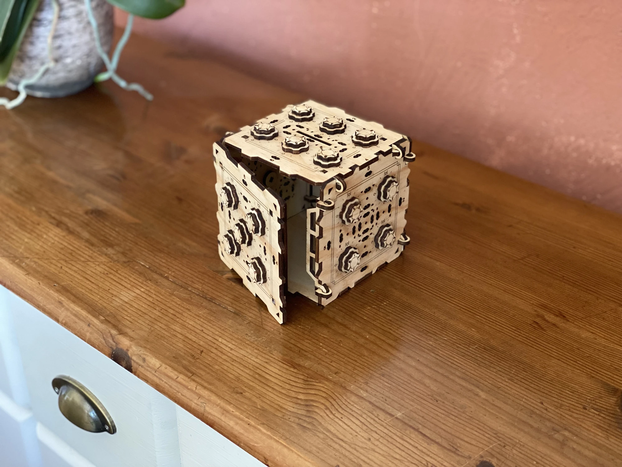 Safe with combination lock, Laser cut files Pdf, Ai, Dxf, Svg, Eps, Digital product, Cube Escape Room Puzzle Box Escape World