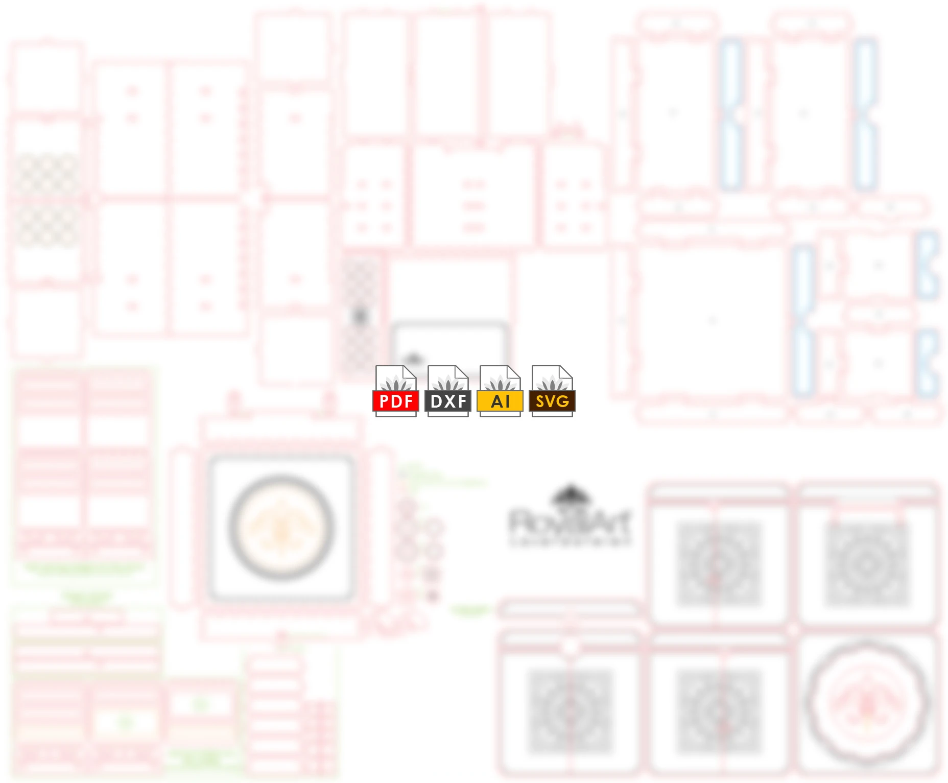 große klappbare Schmuckschatulle Schminkkiste Aufbewahrungsbox Organizer - Laserschnittdatei Pdf Ai Dxf Svg für Ohrhänger Ringe Ketten uvm.