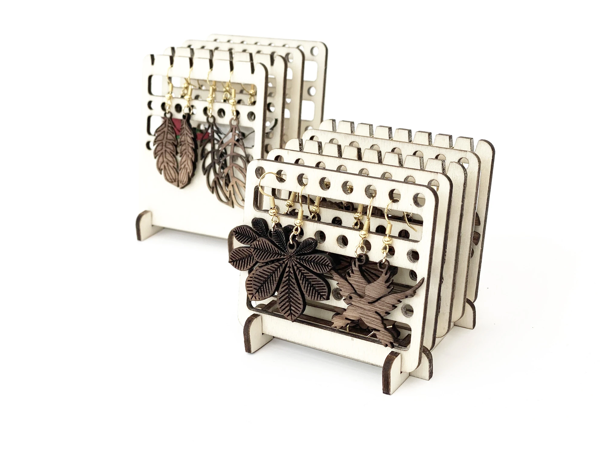 große klappbare Schmuckschatulle Schminkkiste Aufbewahrungsbox Organizer - Laserschnittdatei Pdf Ai Dxf Svg für Ohrhänger Ringe Ketten uvm.